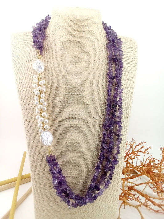 Collana "Ciottoli d'Ametista"